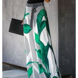 CURACAO PALAZZO PALM PANTS